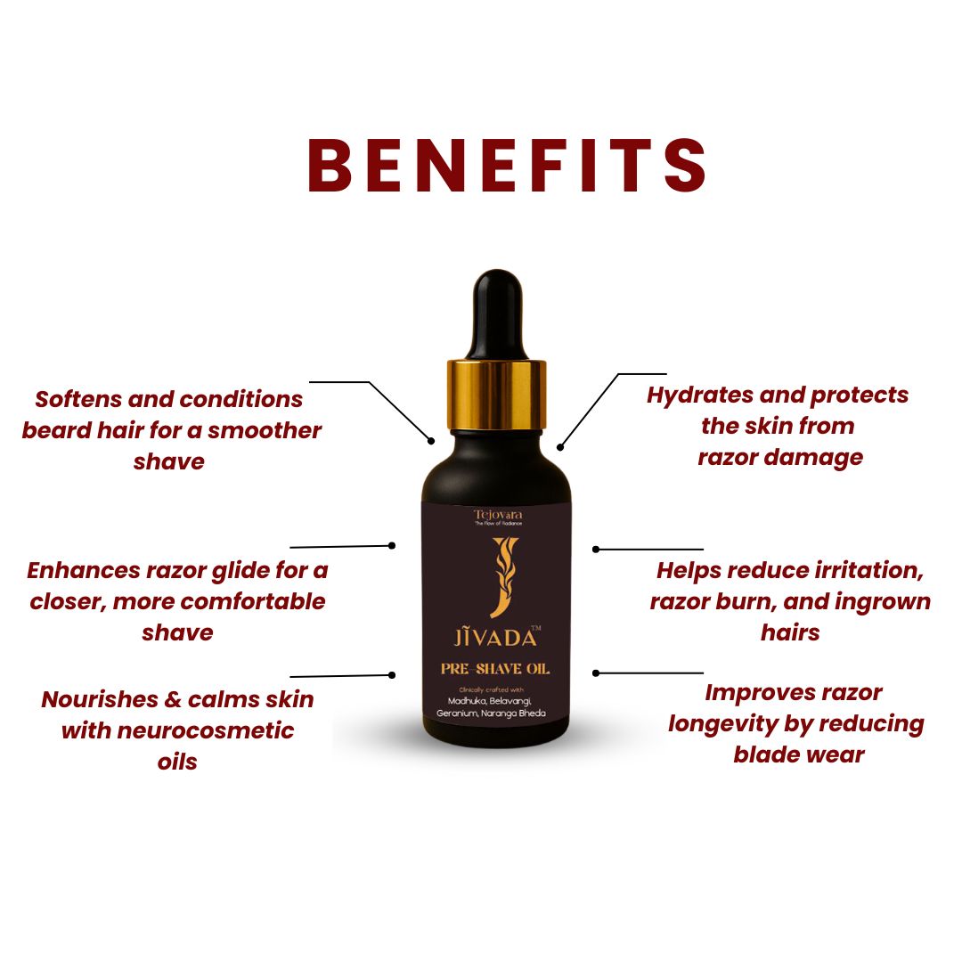 Jivada Ayurvedic Pre-Shave Oil (30 ml)