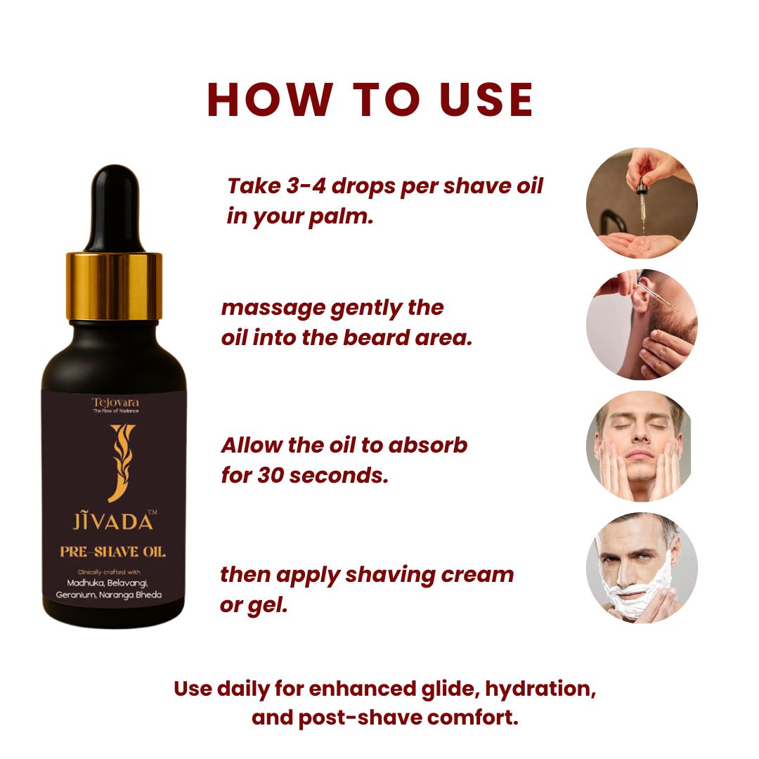 Jivada Ayurvedic Pre-Shave Oil (30 ml)