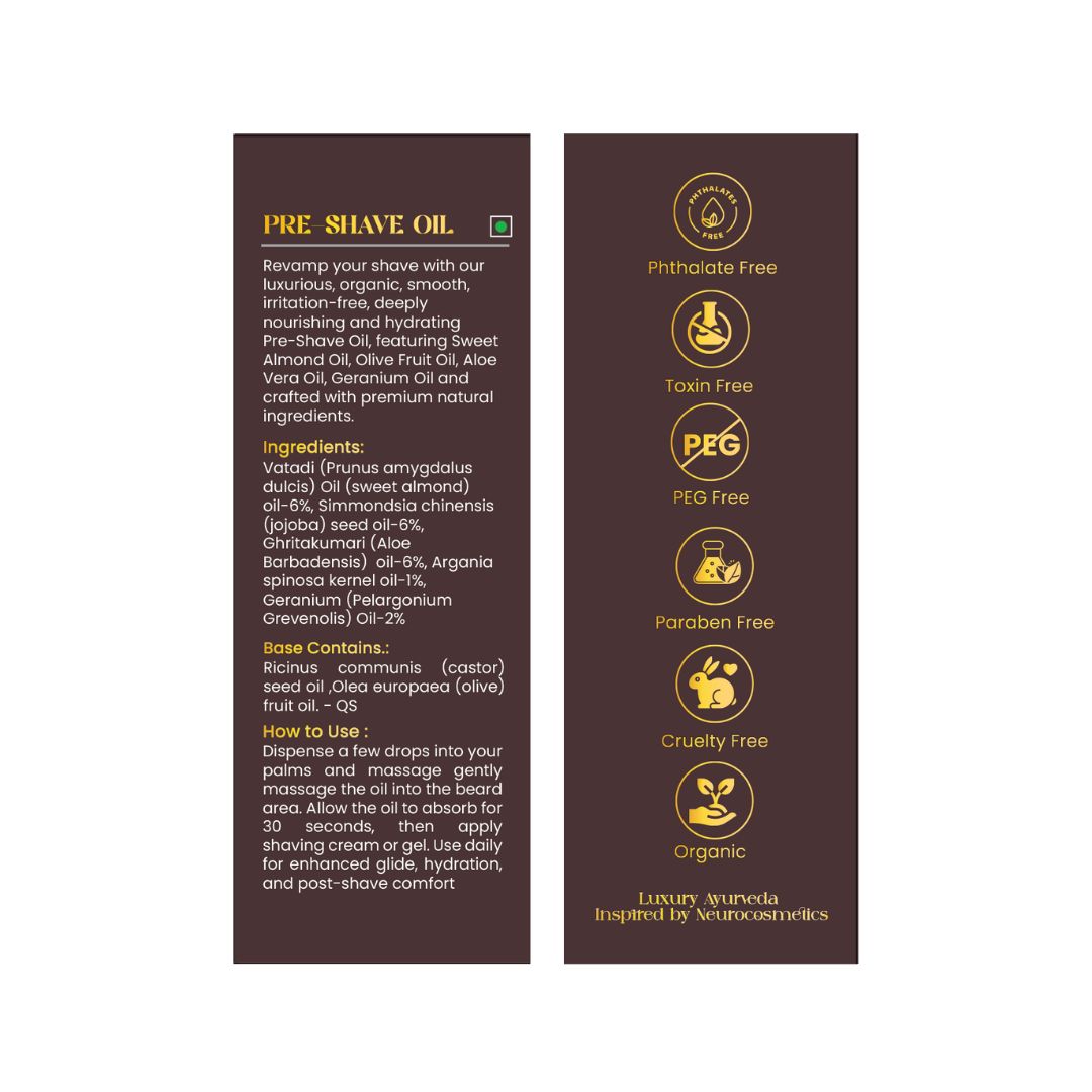 Jivada Ayurvedic Pre-Shave Oil (30 ml)