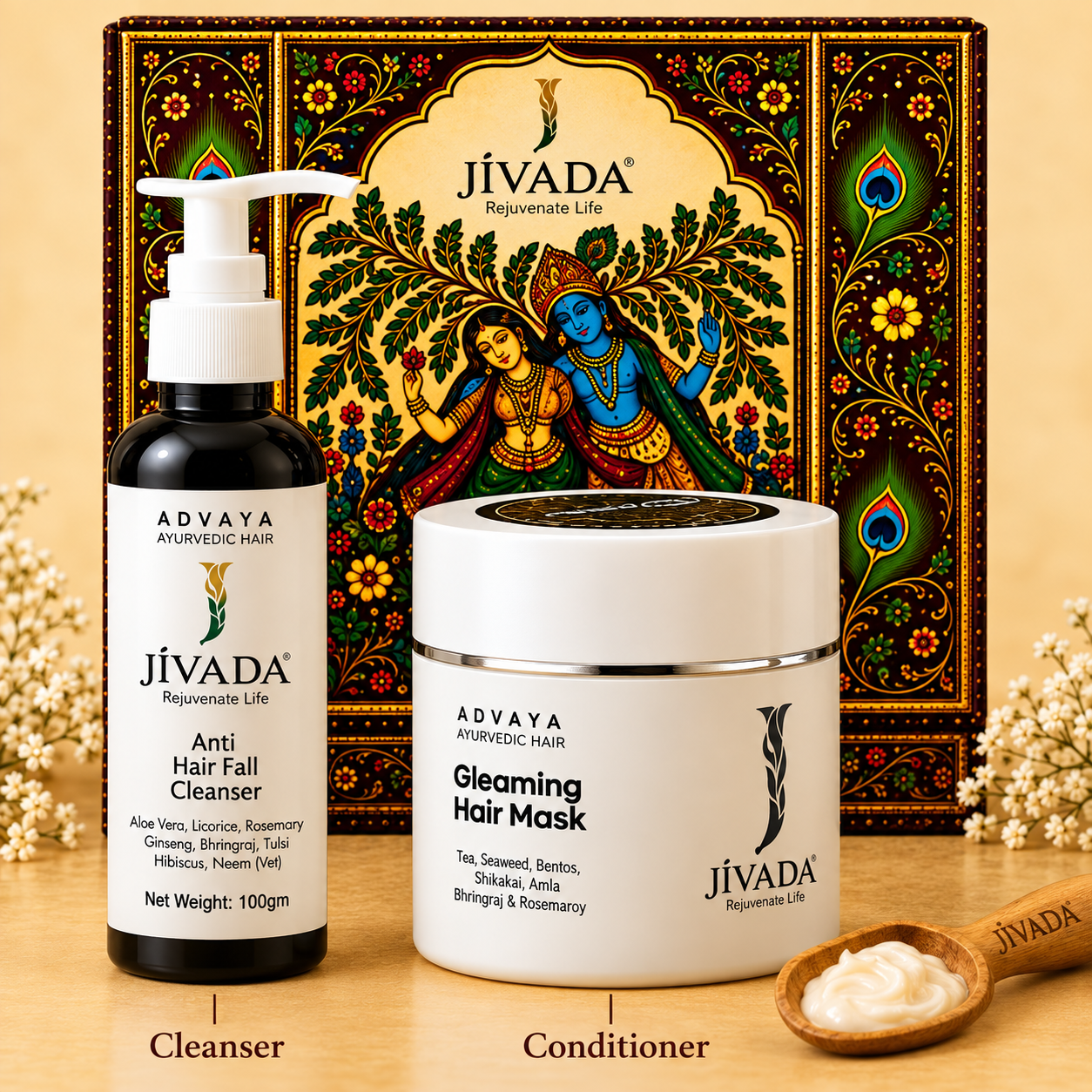 Deep Hair Nourishment Set – Anti Hair Fall Cleanser & Gleaming Hair Mask