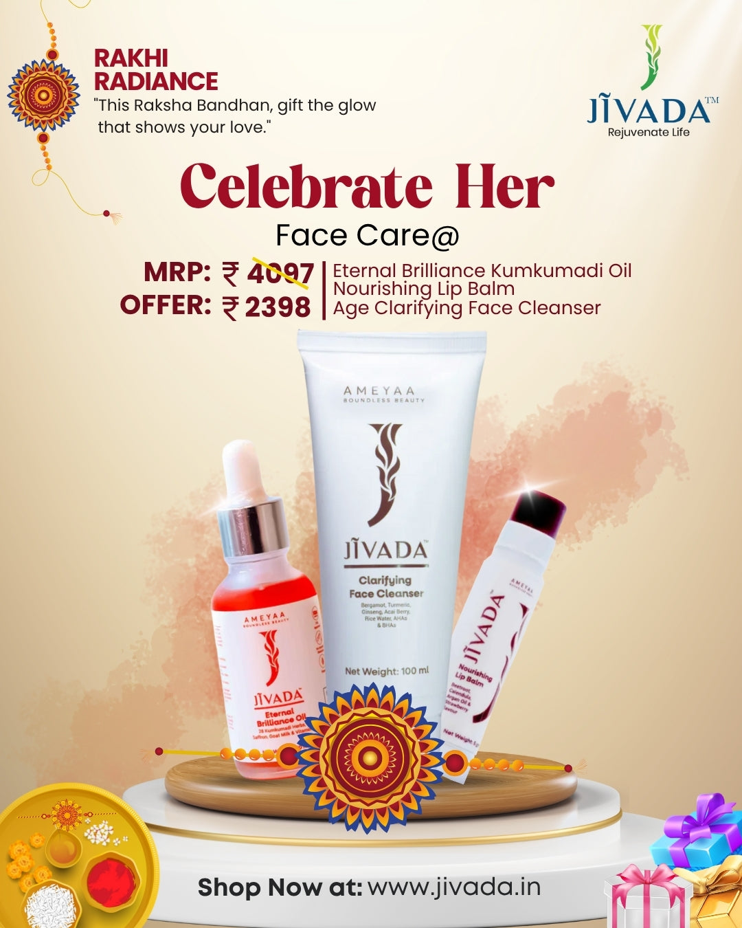 Rakhi Radiance – Jivada Face Care Kit