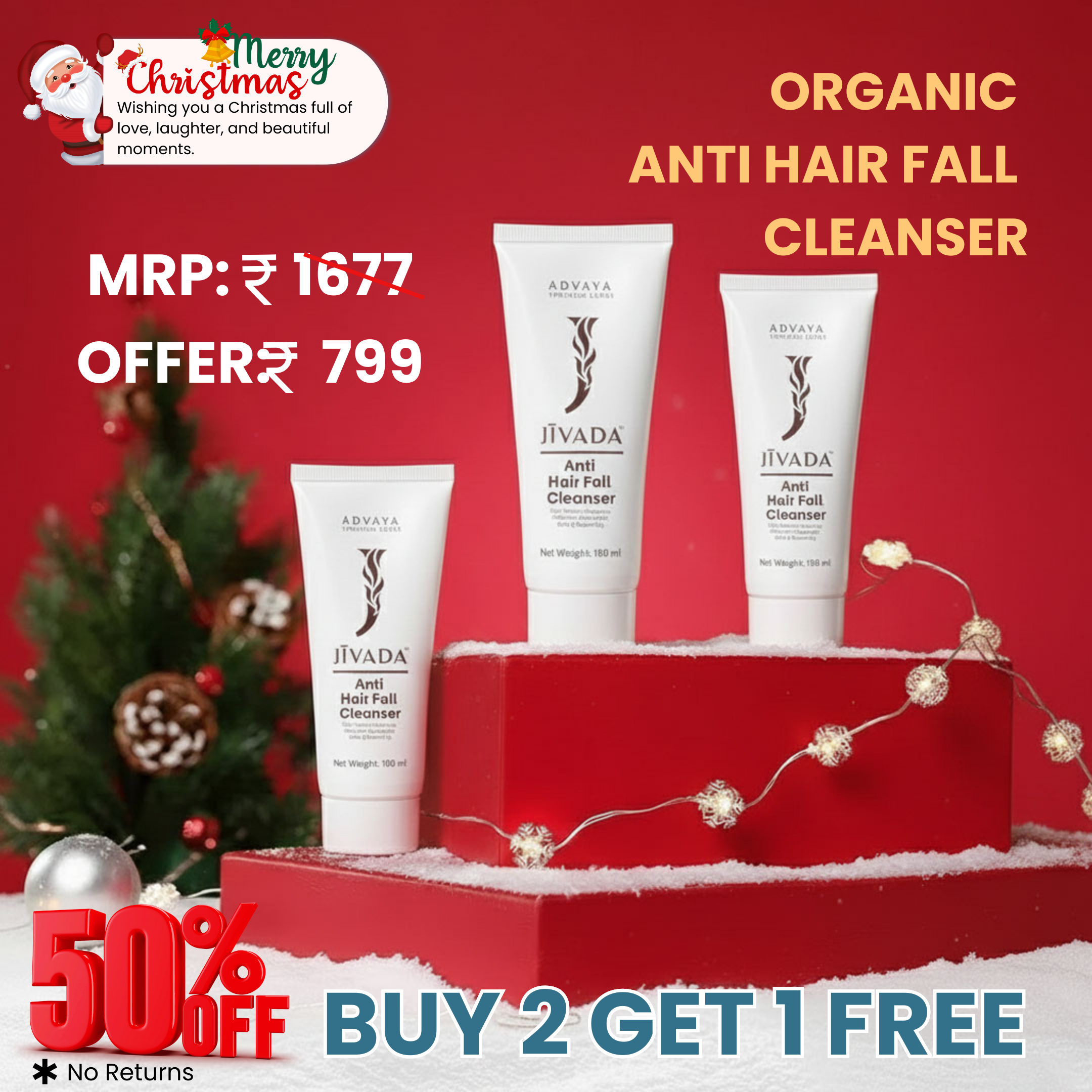 Jivada Anti-Hair Fall Cleanser – End of Season Skin Care Combo (50% OFF)