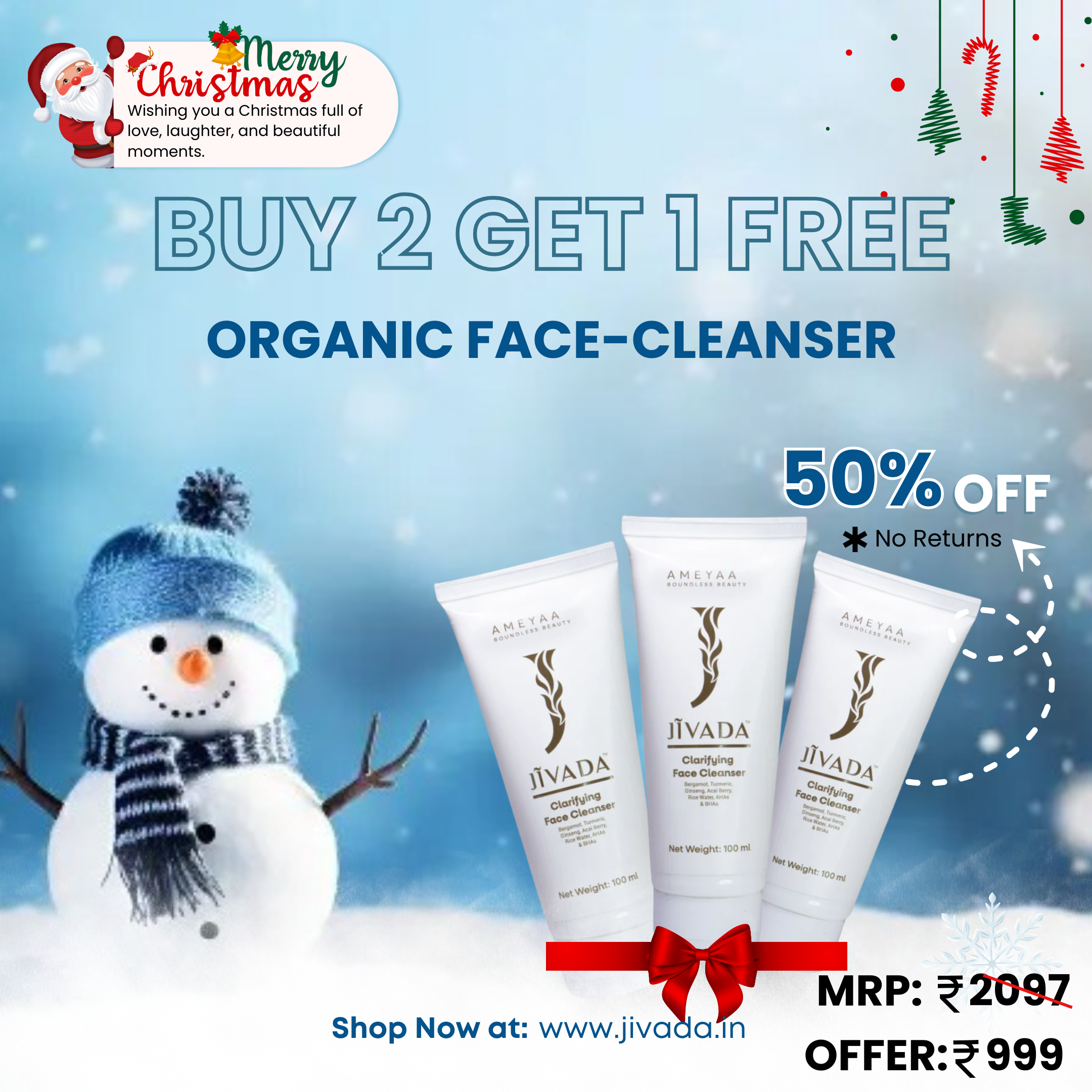 Jivada Clarifying Face Cleanser – End of Season Skin Care Combo (50% OFF)