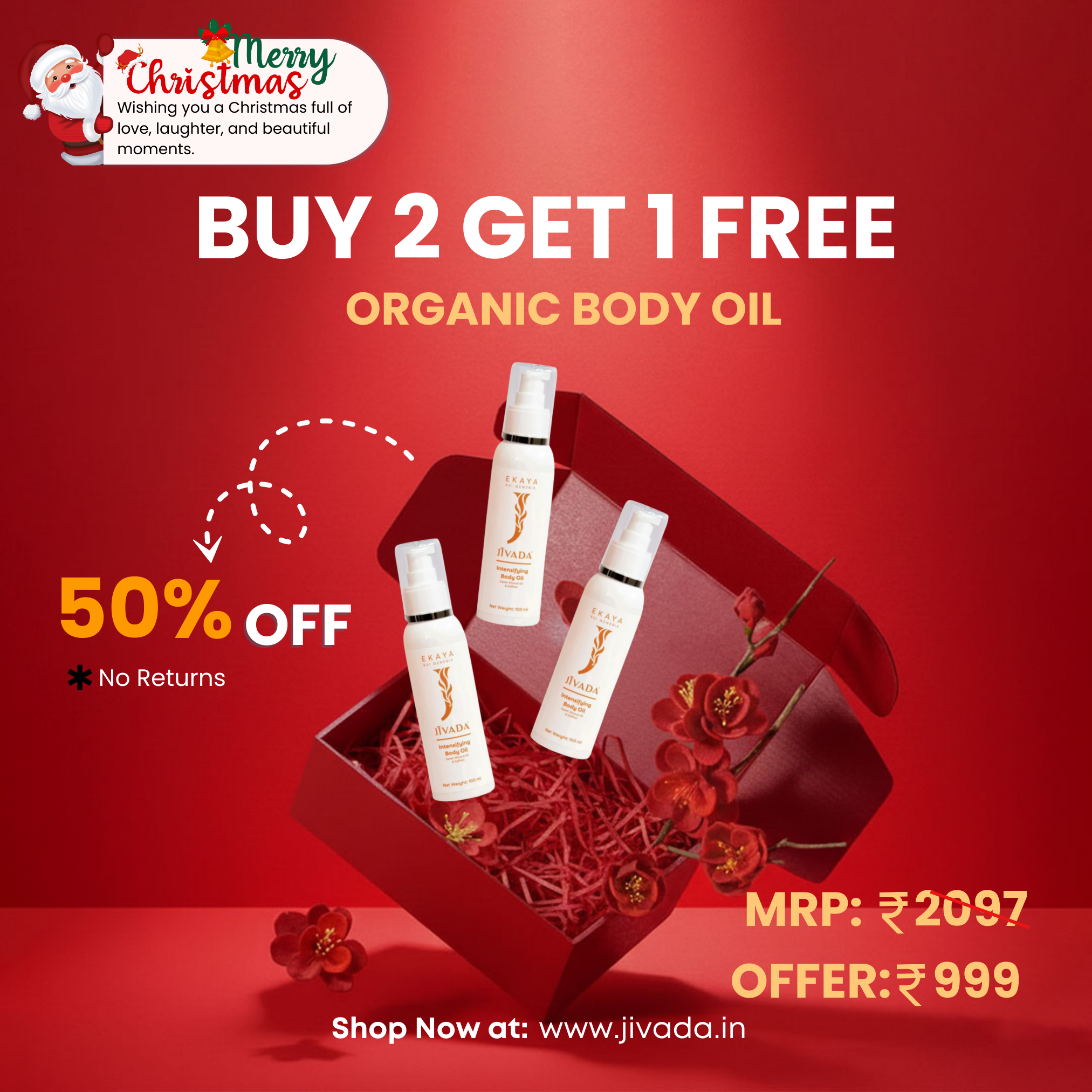 Jivada Emollient Body Oil – End of Season Skin Care Combo (50% OFF)