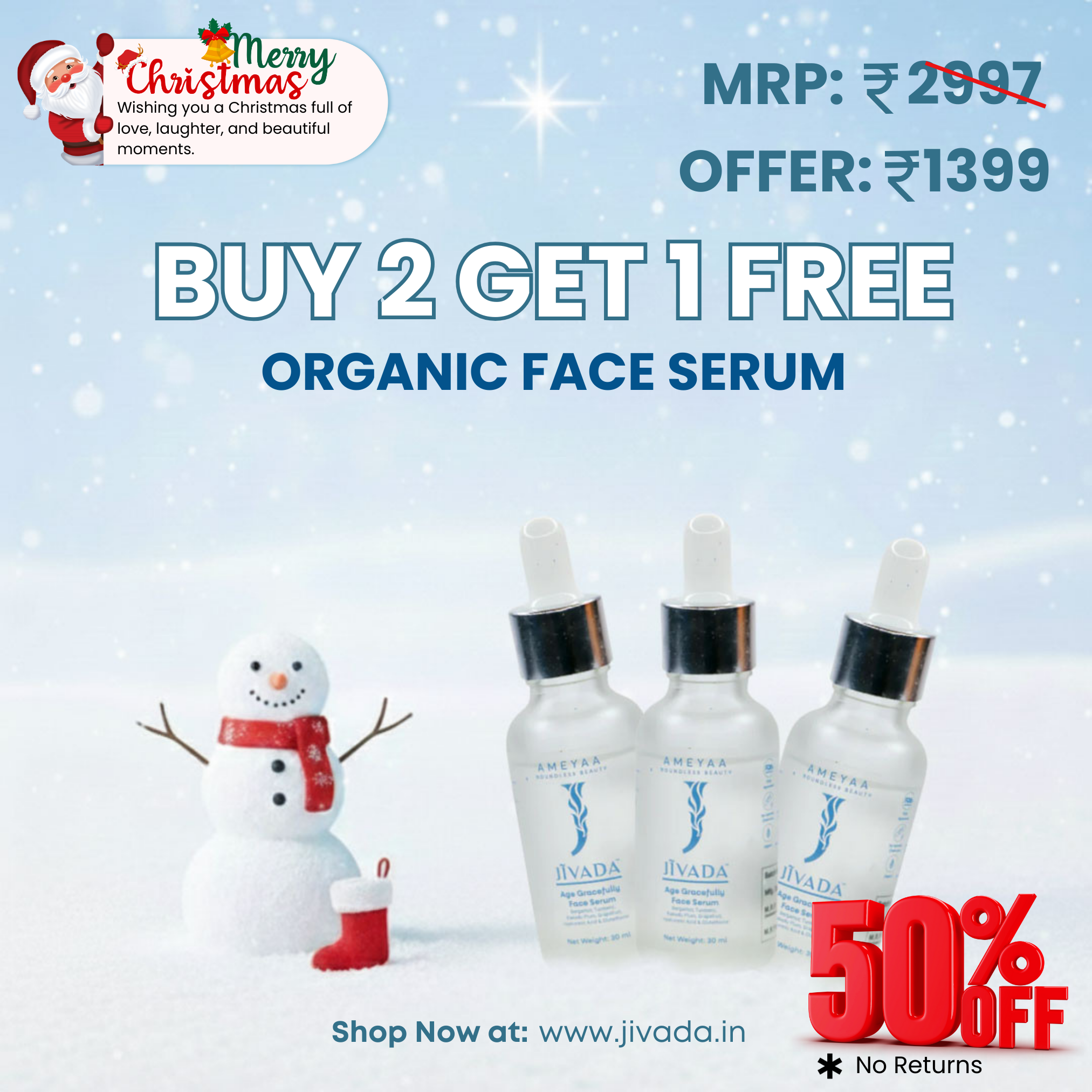 Jivada Face Serum (100 ml) – End of Season Skin Care Combo (50% OFF)