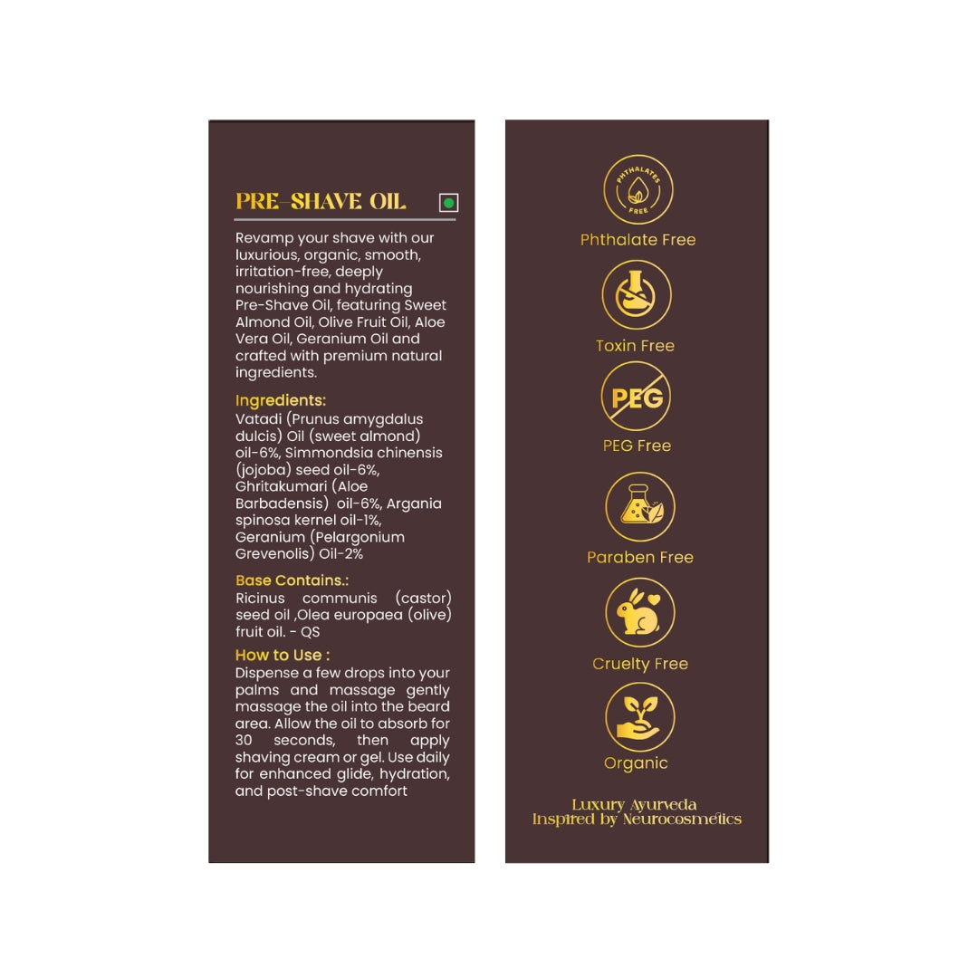Jivada Ayurvedic Pre-Shave Oil (30 ml)