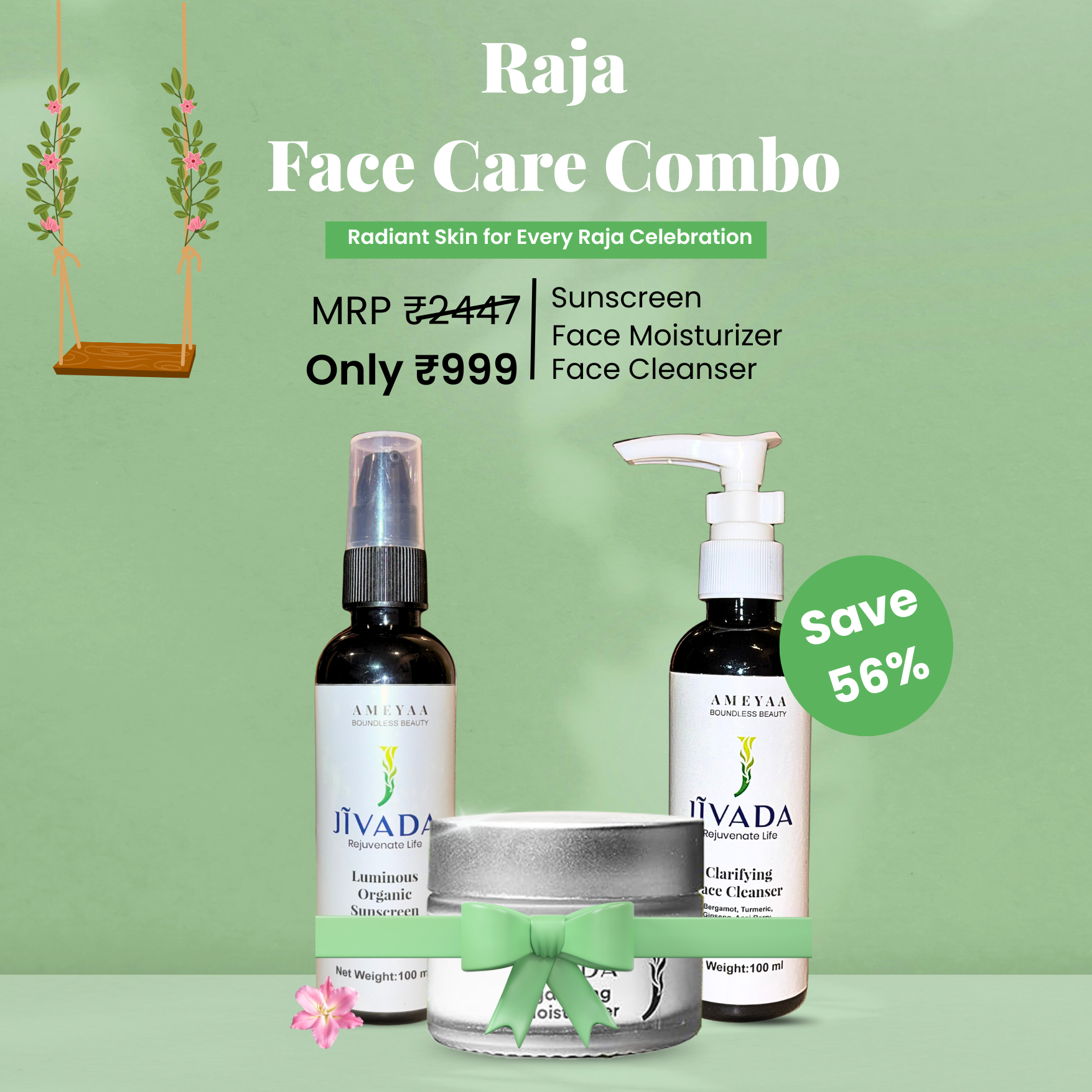 JIVADA Complete Face Protection & Hydration Combo