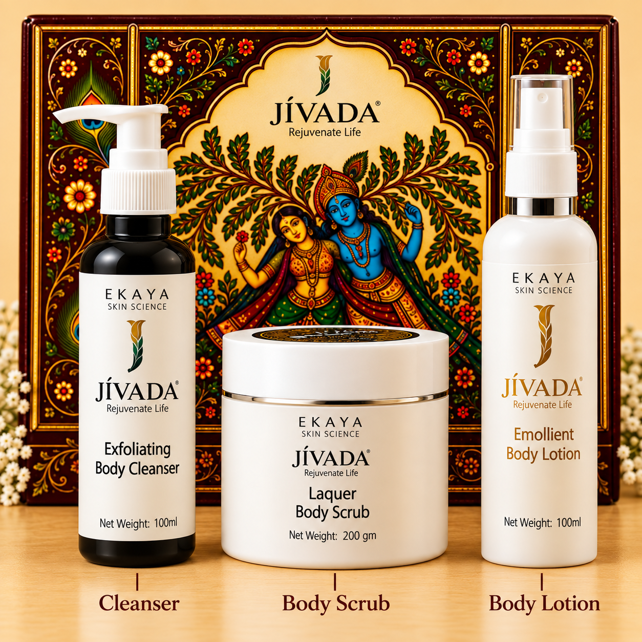 The Ultimate Body Care Trio – Exfoliating Body Cleanser, Body Scrub & Emollient Body Lotion
