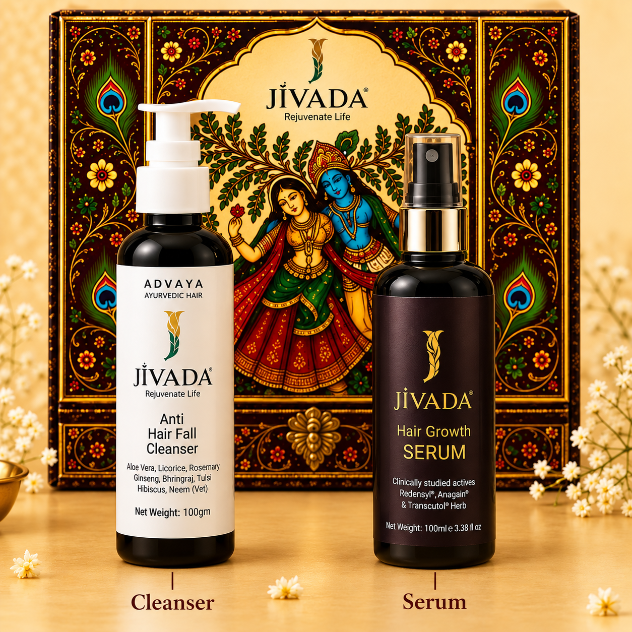 The Ultimate Hairfall Control Kit – Anti Hair Fall Cleanser & Herbal Hair Growth Serum