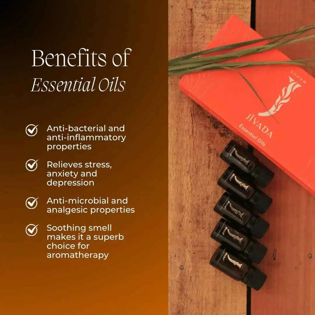 SOHUM Essential Oils Combo Pack - Set of 5 Premium Oils